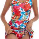Aidonger One Piece Swim Dress Swimsuits for Women Tummy Control Swimdress Skirt Bathing Suit XL
