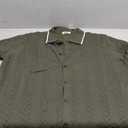 COOFANDY Mens Knit Polo Shirts Button Down Short Sleeve Shirt Summer Casual Beach Vacation Tops (X-Large, Army Green)
