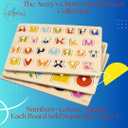 Avery's Choice Magnetic Wooden Number and Shape Recognition Board, Educational Puzzle with 13 Magnetic Pieces, Multicolor Learning Toy for Toddlers 36+ Months, 11.81 x 8.86 Inches