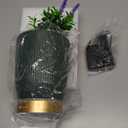 Earnest Living Essential Oil Diffuser Ceramic Artificial Succulent Plants Potted Diffuser 100 ml for Lavender Essential Oils Timers Night Lights and Auto Off Humidifier Aromatherapy Diffusers for Gift (Green)