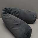 Body Pillow for Adults,Long Round Pillow,Big Cylindrical Pillow,Large Full Bolster Pillows for Side Sleepers (Charcoal Gray, 39.37"*7.87")