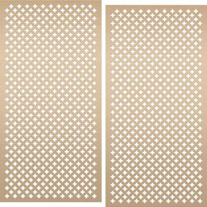 Therwen 2 Pcs Decorative Aluminum Sheet Metal Cloverleaf Sheet 24 x 12 Inch Perforated Metal Panels 0.04 Inch Thick Brass Mesh Decorative Panels for Indoor Outdoor
