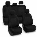 FH Group Full Set Travel Master Car Seat Covers, Airbag and Split Rear Car Seat Cover Universal Fit Interior Accessories for Cars Trucks SUV, Automotive Seat Covers,Black