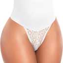 Werena Tummy Control Thong Shapewear for Women High Waist Body Shaper Panties Girdle Lace Shaping Underwear 2XL