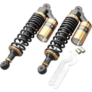 GZYF Pair 320mm Universal Motorcycle Rear Air Shock Absorbers Adjustable Go Kart Suspension for HONDA for Suzuki for Kawasaki for Yamaha ATV Go Kart Quad Dirt Sport Bikes Black & Gold