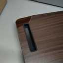 Laptop Lap Desk, Portable Large Laptop Desk for Bed, Up to 17 in Lap Table with Wrist Rest, Mouse Pad, Tablet Phone Slot, Portable Handle, Lap Tray with Cushion (Dark Brown)