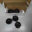 Childproof Stove Knob Covers, Oven Knob Covers for Child Safety 5 Pack, Clear Stove Knob Safety Covers & Gas Stove Locks, Heat-Resistant Adhesive, Double-Key Baby Proof Covers for Gas/Electric Burners (Black)