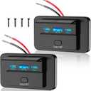 2PCS 3 Ports 12V RV USB Outlet 90W, Dual PD3.0 Type-C Quick Charge 72W & USB QC3.0 18W Panel Wall Mount, Automotive Car USB Socket Charger Adapter for RV Marine Boat Bus ATV Motorcycle Truck (Blue)