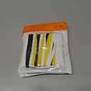 3 x UpUGo 3 Pair Flat Shoe laces, 5/16" Wide Shoelaces for Athletic Running Sneakers Shoes Boot Strings (40", White Black Yellow)