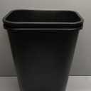 Rubbermaid Commercial Wastebasket Trash Container, 41QT/10.25 GAL, Plastic, Black, Stackable Trash Can for Bedroom/Bathroom/Office, Fits Under Desk/Sink/Cabinet, Pack of 2