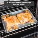 Viking Premium 15-Inch Nonstick Baking Sheet Pan, Made without PFAS, Heavy Gauge Aluminized Steel Cookie Sheet with Reinforced Iron Frame, Oven Safe to 475F