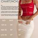 LAGSHIAN Women's Sleeveless Square Neck Double Layer Crop Top Central Single Row Clasp Trendy Tank Top (White, L)