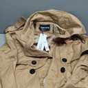 Pantete Men's Double Breasted Trench Coat Oversized Casual Windbreaker Lapel Long Jacket Overcoat, Khaki, 3XL