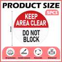 5 Pack 10x10 Inches Keep Area Clear Do Not Block Sign Vinyl Do Not Block Anti-slip Adhesive Floor Signs Rust Free Fade Resistant Weatherproof Adhesive Floor Decals for Warehouse Workplace