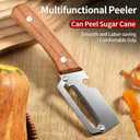 2 x Multifunctional Vegetable Peeler, Premium Zero Snag Wooden Peeler for Kitchen Tool with Bottle Opener 2 in 1 Stainless Steel Kitchen Gadgets for Potatoes Pumpkinsp Carrots and Vegetables Fruits (1pcs)