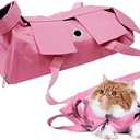 Amazon.com : Kukaster Pet Cats Restraint Bag for Claw Care Nail Trimming Anti-Scratching Grooming Bag for Cats Medical Examination(Pink-l) : Pet Supplies