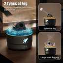 DONGKER Cannon Aroma Humidifier,280ml Turret Aromatherapy Humidifier 2 Mist Mode with Colorful LED Lights Waterless Auto Shut Off Diffuser for Indoor