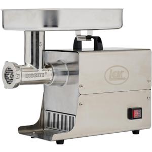 LEM Products BigBite #5 Meat Grinder, 0.35 HP Stainless Steel Electric Meat Grinder for Home Use, Compact Food Processor for Grinding, Sausage Stuffing, Cooking