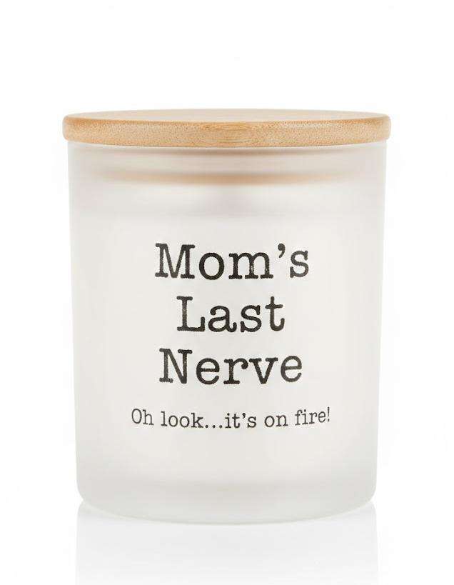 NANOOER Gifts for Mom from Daughter Son Kids, Funny Mothers Day Gifts, Birthday Thanksgiving for Mom, Stepmother, Mom's Last Nerve, Lavender Scented Candles