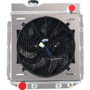 3 Row Core Radiator For 1964-1966 Ford Mustang / 1960-1965 Falcon Ranchero/Mercury Comet 5.0L V8 AT/MT L6 60 61 62 63 64 65 66 Full Aluminum Radiator with Shroud Fan Relay Kit