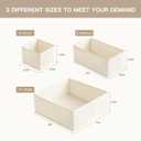 Criusia Drawer Organizer Clothes, 21 Pack Dresser Organizer for Baby Clothes, Underwear, Sock - Foldable Closet Organization and Storage Dividers Bins for Nursery, Bedroom (Beige)