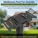 KOMOHOM 43" Mailbox Post with Mounting Bracket, Black In-Ground Mounting Post for Use with Mailbox, Compatible with Mail Boss, Architectural MAILBOXES, Gibraltar, hykolity, ShoppingOnBed, adoorn