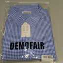 Men's Dress Shirts Solid Wrinkle-Free Long Sleeve Button Down Shirt Regular Fit Formal Shirts (Blue, XXXL)