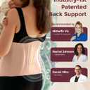 Momcozy Ergowrap Postpartum Belly Band for C-Section Recovery and Vaginal Birth, Abdominal Binder with 3D Lifting & Ergonomic Back Support, Seamless Belly Wrap Shapewear for Post Surgery Recovery (Medium, Oyster Pink)
