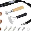 Kefly Air Tire Repair Kits, Wheel Polish Patch Tools, Includes 2500RPM Low Speed Air Tire Buffer, Tire Inner Liner Scrapper, Patch Roller, Tungsten Steel Buffing Wheel, and Precision Accessories