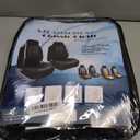 FH Group All Purpose Flat Cloth Car Seat Covers for Bucket Seats, 2 Piece Universal Fit, Washable Seat Covers for SUV, Sedan, Van - Front Set Black (Front Set without Floor Mat)