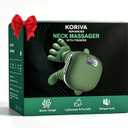 Neck Massager with Heat, 4D Bionic Finger Neck and Shoulder Massager, Hands-Free Cordless Deep Tissue Kneading Massager for Muscle Relaxation, Gifts for Women Men, Green