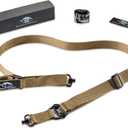 Rifle Sling - Durable Two Point Sling with Fast Adjust Pull Tab, Dual QD Mounts & Free Camo Sling Band