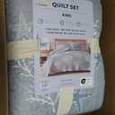 Great Bay Home Coastal Quilt Set - 3-Piece King/California King Size Nautical Bedding Set - Lightweight, All-Season, Reversible Bedspread (Pearl Blue)