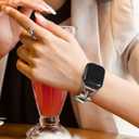 Wearlizer Leather Band Compatible with Apple Watch Bands Women 41mm 40mm 38mm 49mm 46mm 45mm 44mm 42mm, Fancy Dressy Strap for iWatch Series 11 10 9 8 7 6 5 4 3 SE/Ultra 3 2 1