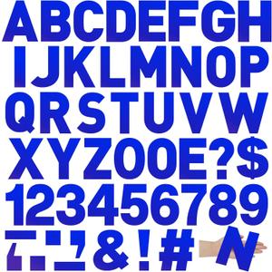 184 Pcs Large Vinyl Letter Stickers 6 Inch Big Alphabet Number and Symbol Stickers Self Adhesive Removable Letter Decals for Bulletin Board Classroom Decor Window Door Mailbox Home Decor(Blue)