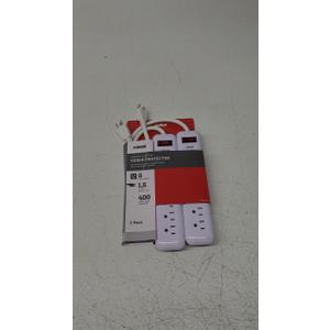 Pack Of 2, Prime Surge Protector, 6 outlets, 1.5 Ft