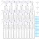 Yinder 18 Pcs 16 Oz Plastic Spray Bottle Bulk Empty Refillable Spray Bottles for Cleaning Solution Leak Proof Water Sprayer with Adjustable Nozzle Mist/Stream Mode(White)