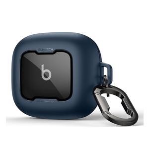 SURITCH for Beats Powerbeats Pro 2 Case Cover, Magnetic Locking Cases for Beats Powerbeats Pro 2 2025, Shockproof Bumper Protective Covers with Carabiner & Keyring & Cleaner Kit, Navy