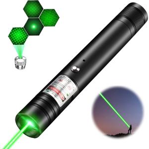 Green Laser Pointer High Power, Rechargeable Flashlight with Laser Pointer, Long Range Laser Pointer for Astronomy Construction and Outdoor Adventures