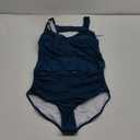 Eomenie Two Piece Tankini Swimsuits for Women Tummy Control Bathing Suits Cutout Back Swim Tank Top with High Waisted Bottom, Large