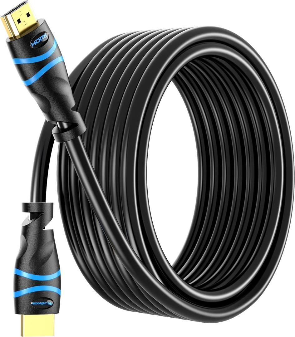 BlueRigger 4K HDMI Cable 50FT (4K 30Hz, HDR10, in-Wall CL3 Rated, High Speed, HDCP2.2, eARC) - Long HDMI Cable Compatible with Home Theatre, HDTV, Gaming Consoles, Streaming Devices