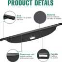 Cargo Cover Fit for 2020-2025 Ford Explorer Rear Storage Waterproof Retractable Rear Trunk Security Cover Shielding Shade Black(Do Not Fit for The Installation Position of The Third Row)