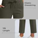 Women's Golf Pants with Deep Pockets Stretch 7/8 High Waisted Travel Pants Ankle Pants Casual (Gray, XL)