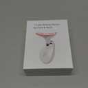 Face Light Therapy Device, Based on Triple Action LED, Thermal, and Vibration Technologies, Face and Neck Beauty Device with 7 Color LED for Home Use, Improve Skin(Glossy White)