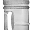 New Wave Enviro Iconic 2.2 Liter BPA Free Water Bottle with Stainless Steel Cap, Integrated Handle for Easy Carrying, Gym and Lifestyle Bottle, 2.2L Capacity, Charcoal (74.4 Ounces)