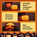 2pcs Pumpkin Night Light, 5-Color Dimmable LED Lamp with Touch Control and Auto-Switch Modes Nursery Nightlights Decor for Kids, Rechargeable Halloween Lantern Cute Silicone Light for Woman and Kids