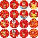 ELLZK Chinese New Year Candy Stickers for Chinese Lunar New Year Decorations 2026 Year of the Horse Round Candy Sticker Favors - Labels Fit Chocolate Candy