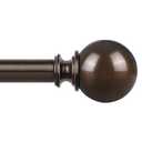 KAMANINA Curtain Rods for Windows 48 to 84 Inches, Bronze Curtain Rod 32 to 86 Inches (2.6-7.1ft), 7/8 Inch Decorative Drapery Rod with Round Finials
