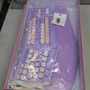 Lomiluskr Wired Ergonomic Keyboard with PU Wrist Rest, Carpal Tunnel Keyboard, Colorful Split Ergo Design, Comfortable Natural Typing, Compatible with PC/Laptop (Purple)