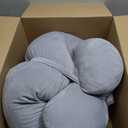 Momcozy Pregnancy Pillow, Original F Shaped Maternity Pillow for Pregnant Women with Adjustable Wedge Pillow, Full Body Support Pregnancy Pillows for Side Sleeping with Velvet Cover, Grey